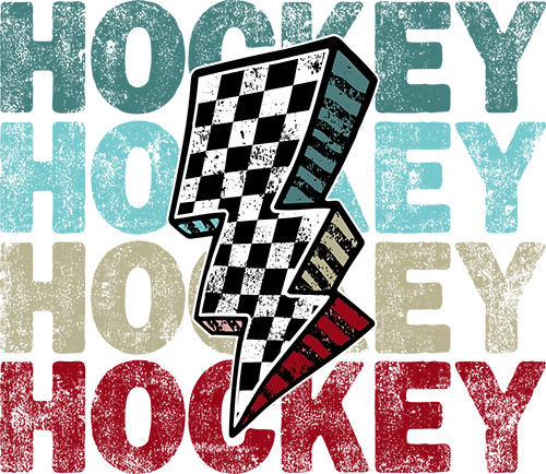 Hockey Retro Design Dark